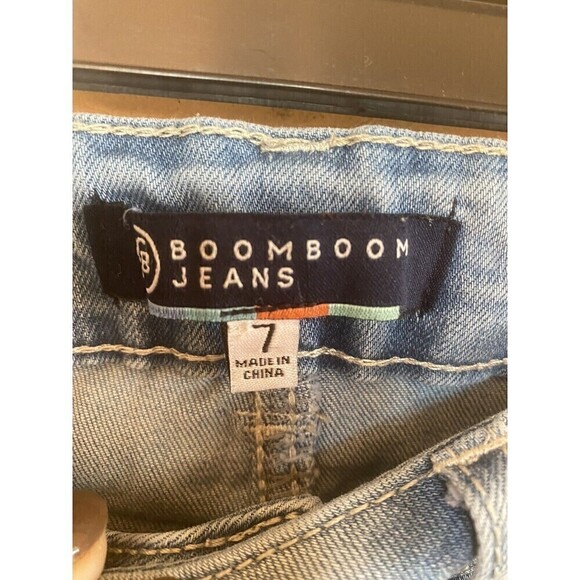 Boomboom Jeans Juniors Sz.7 Straight Leg W/Stripes - Picture 4 of 5